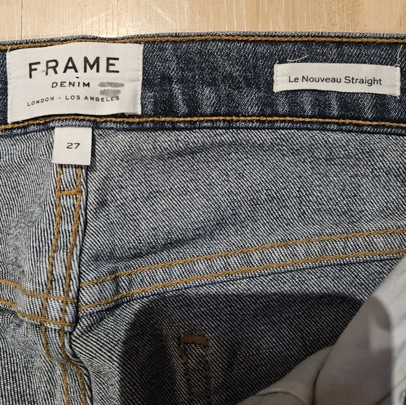 FRAME Denim Le Nouveau Straight Scoop Hem High Jeans Candover size 27 EUC - Picture 6 of 9